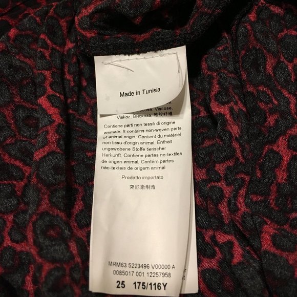 Marina Sport Long Sleeve Red Cheetah Print Dress - Picture 9 of 11